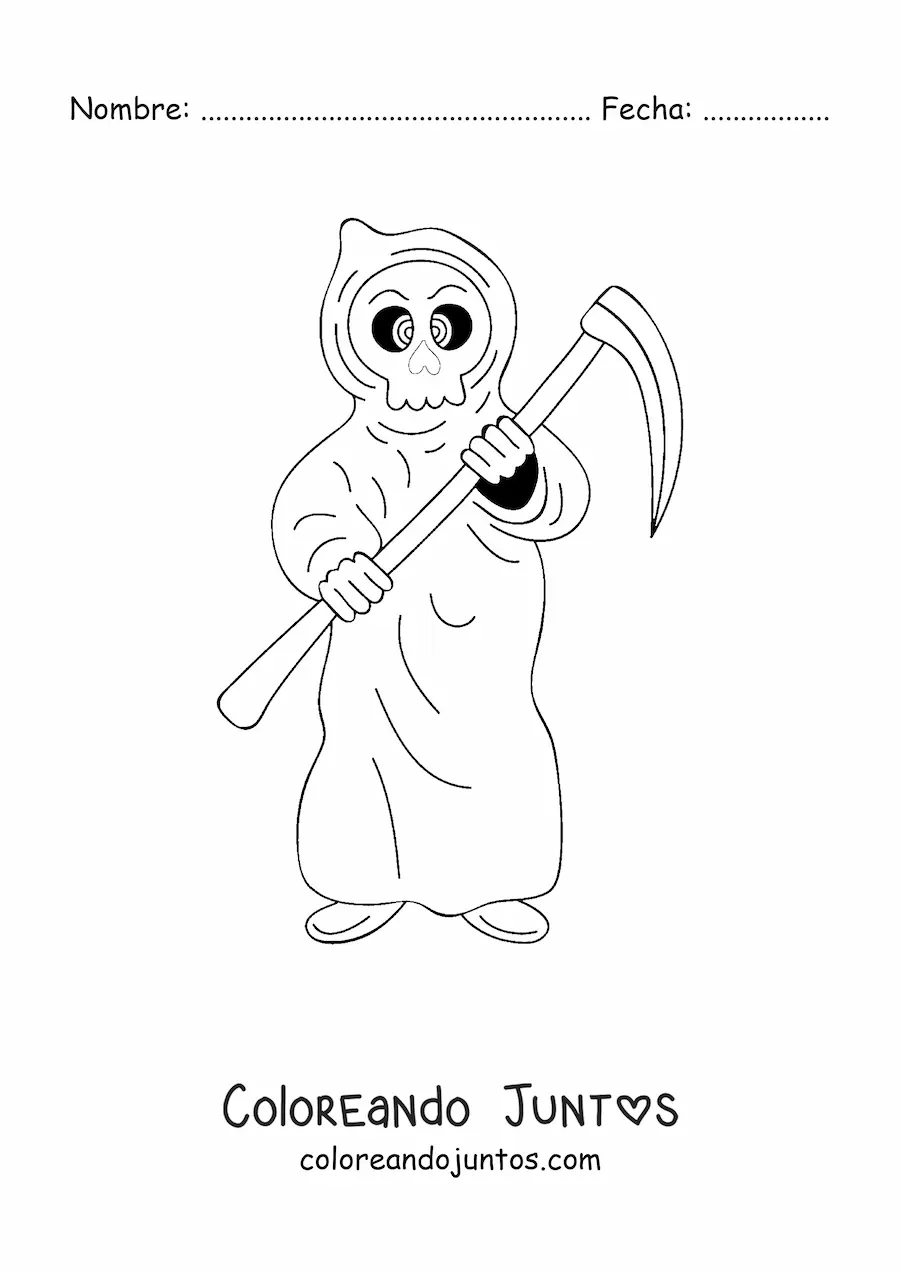 Imagen para colorear de la muerte animada