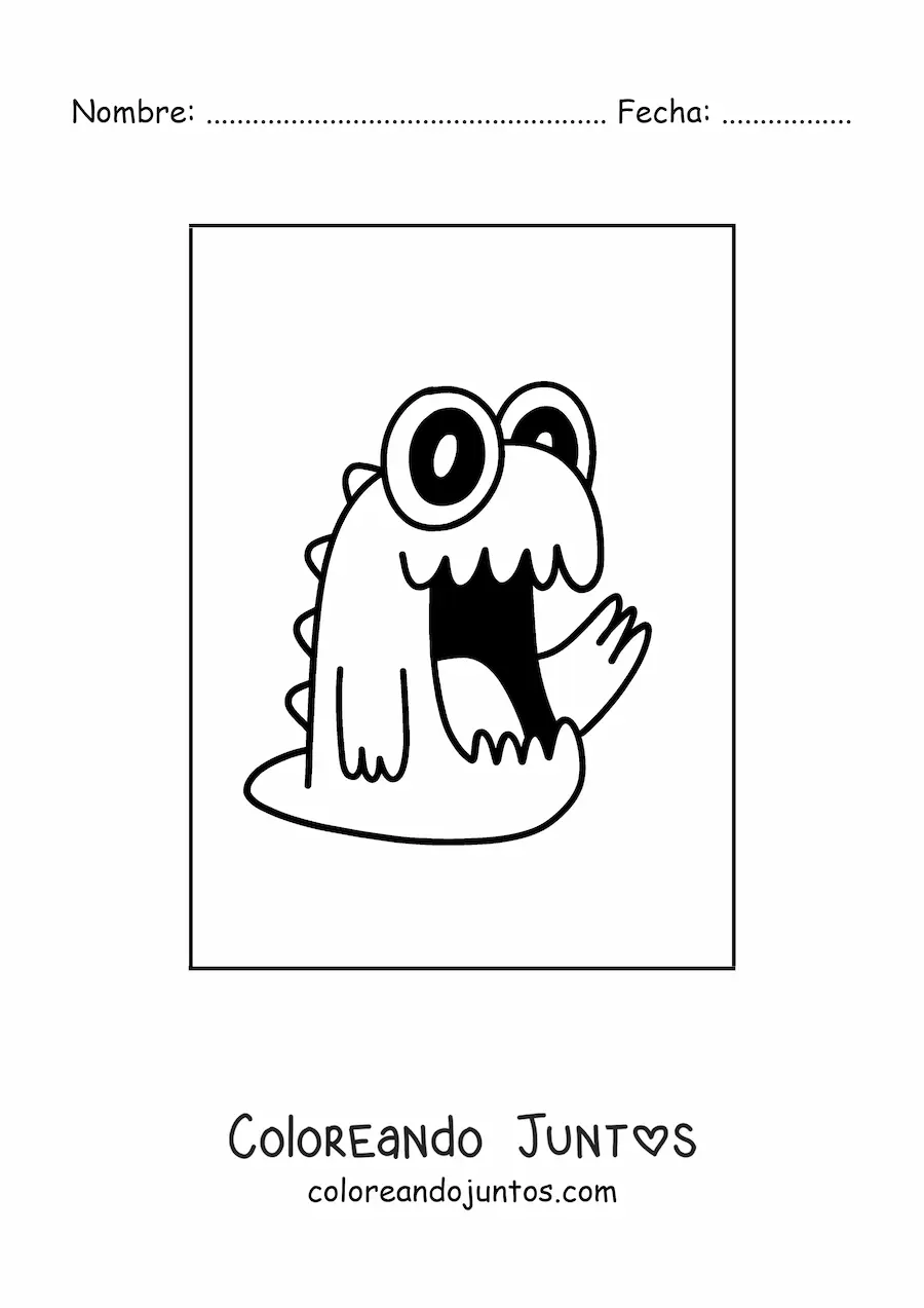 Imagen para colorear de monstruo extraterrestre