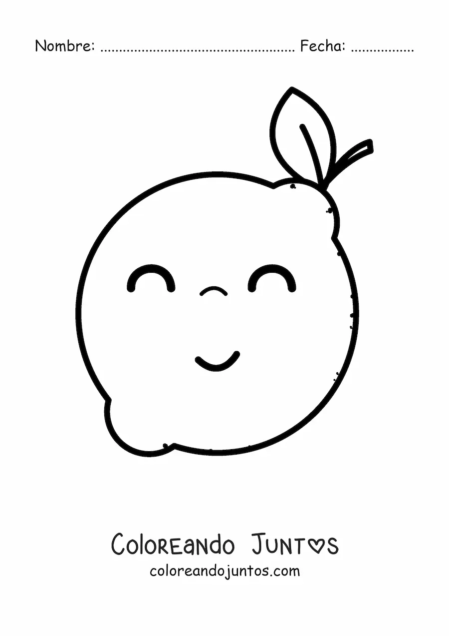 Imagen para colorear de limón tierno
