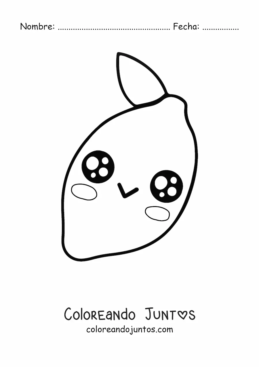 Imagen para colorear de limón hermoso