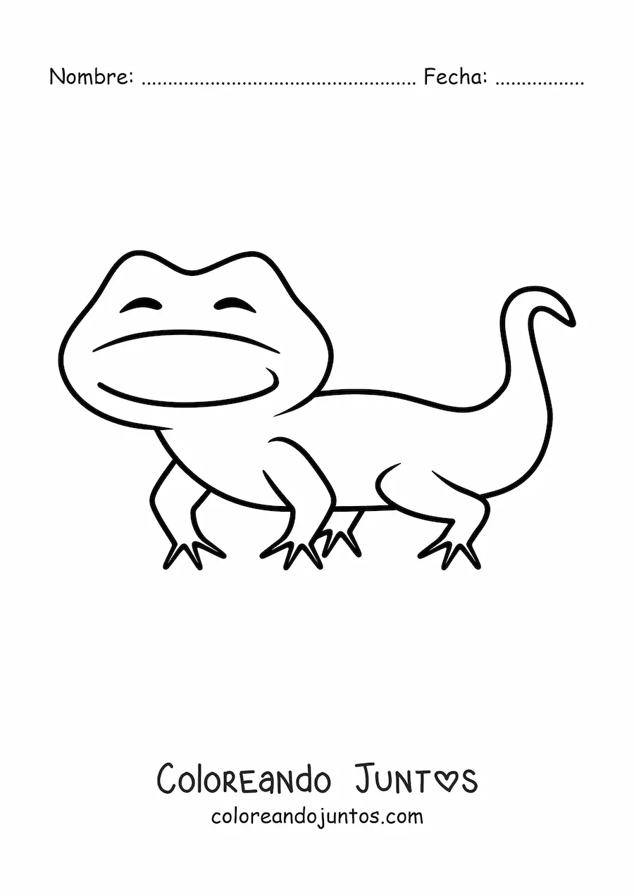 Imagen para colorear de lagartija del desierto