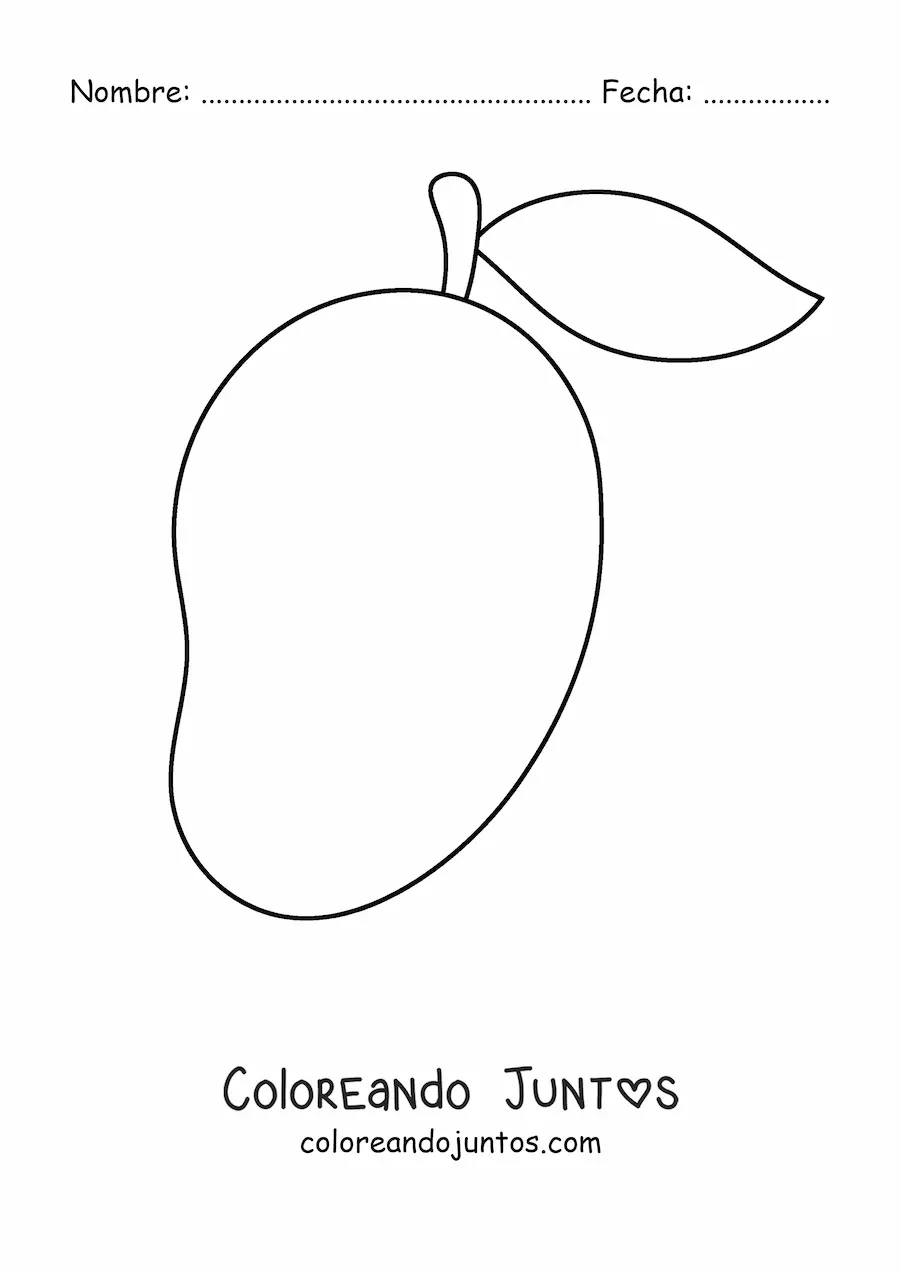 Imagen para colorear de un mango