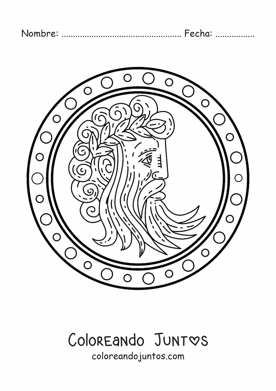 Imagen para colorear de arte romano