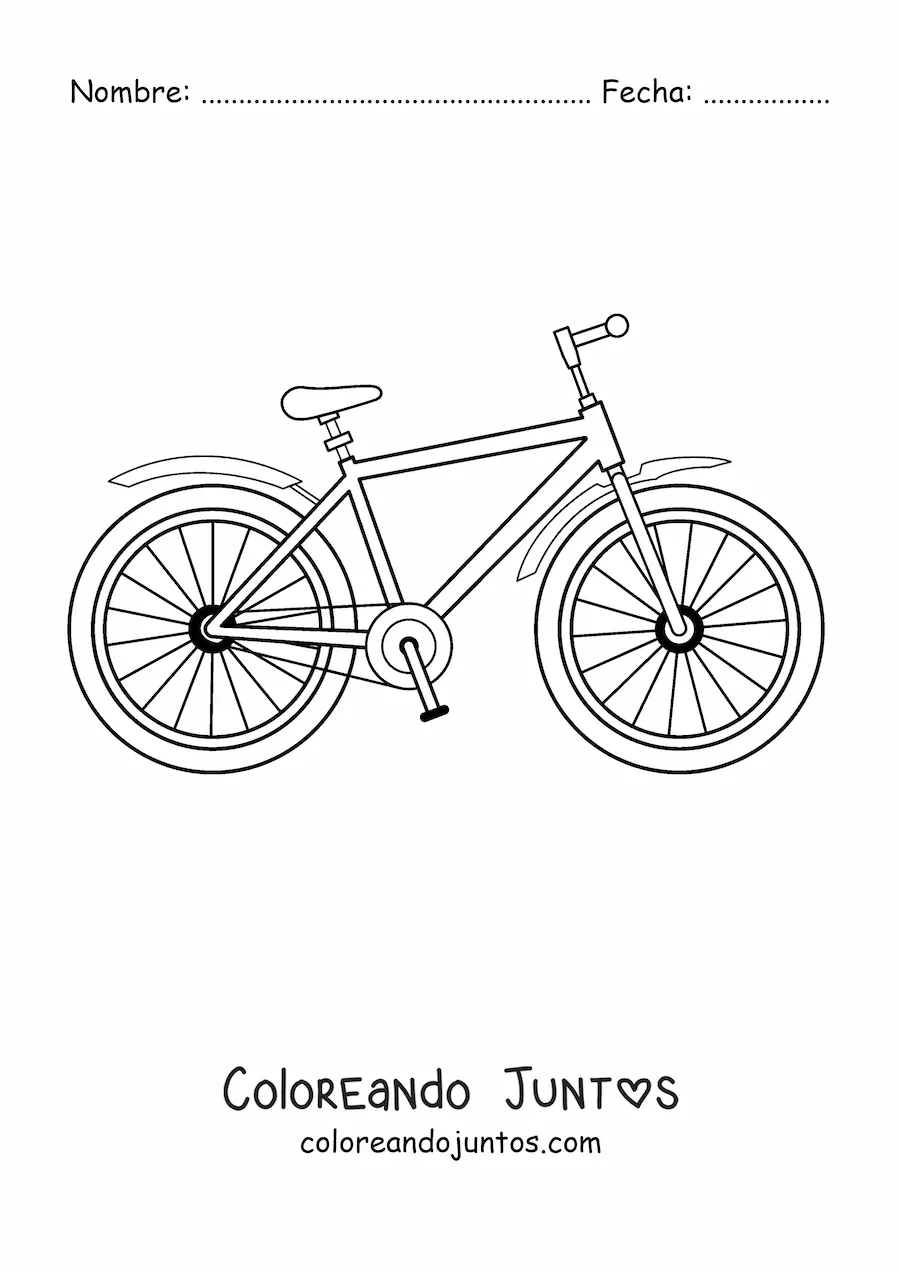 Imagen para colorear de una bicicleta