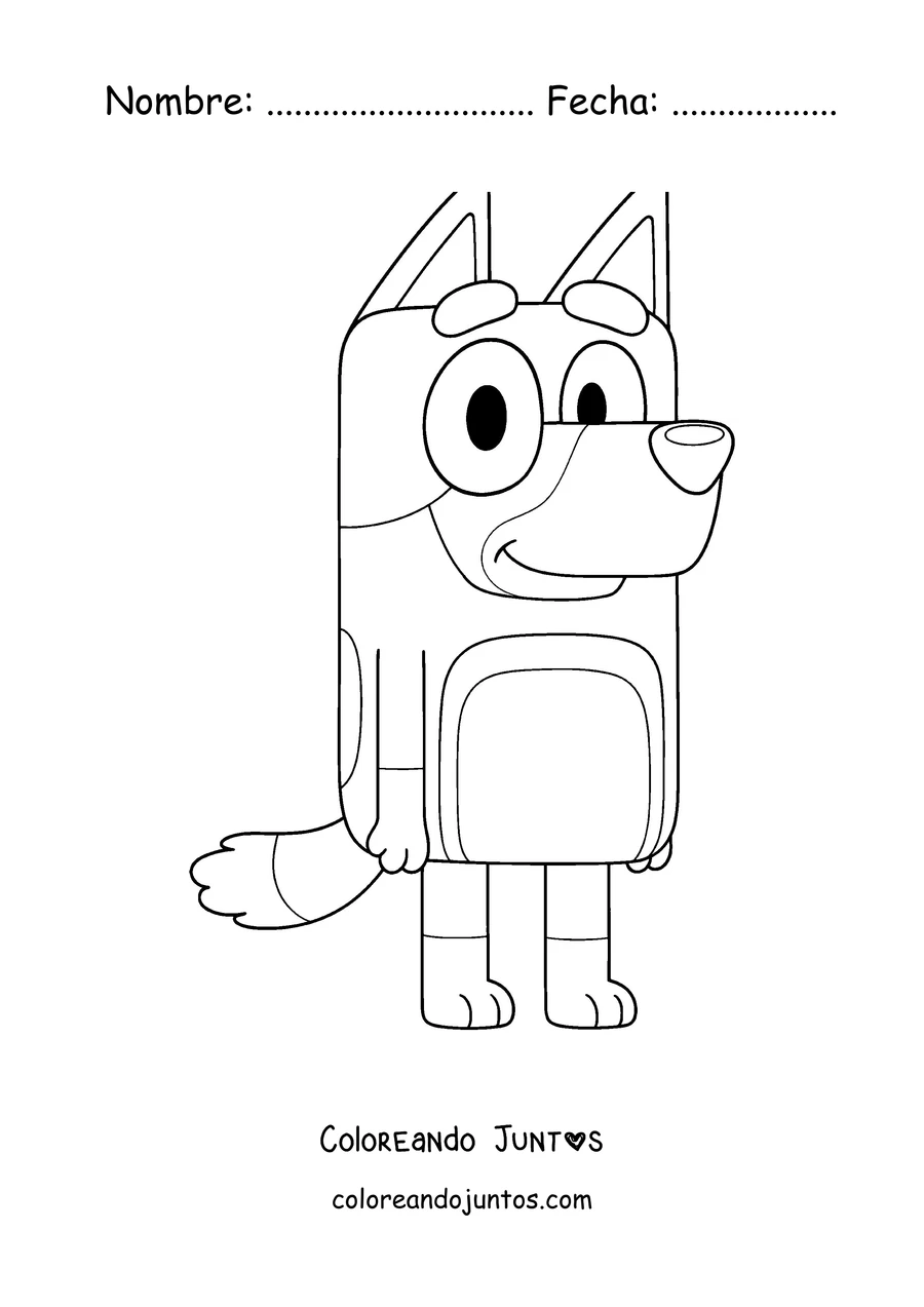 Imagen para colorear de Bandit, el papá de Bluey