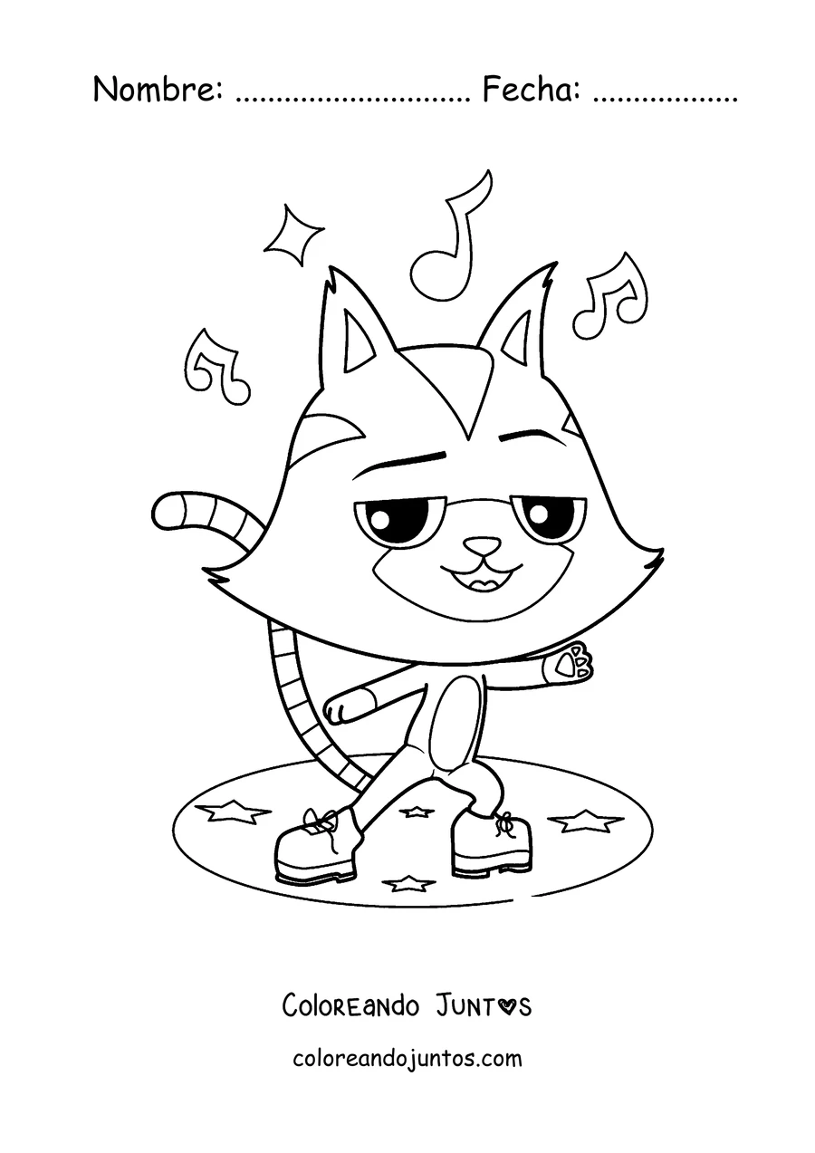 Imagen para colorear de CatRat bailando