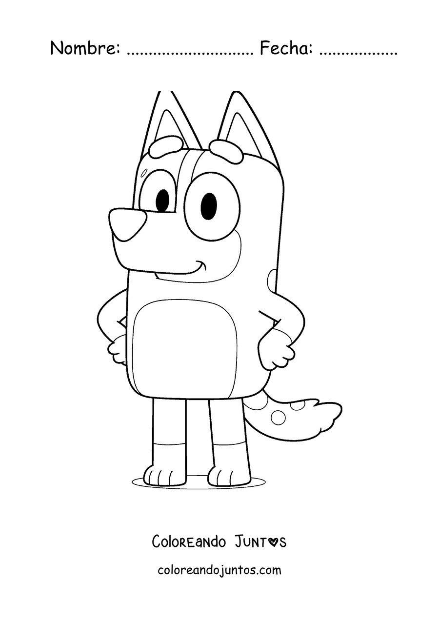 Imagen para colorear de Chilli, la mamá de Bluey