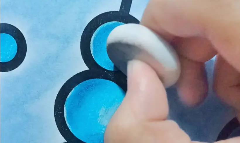 Paso 4 para pintar con la técnica del borrado