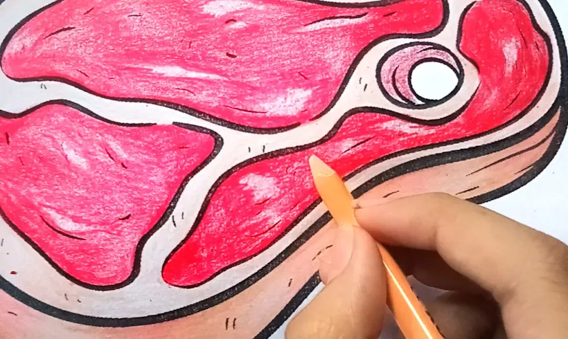 Paso 5 para colorear con la técnica del bruñido