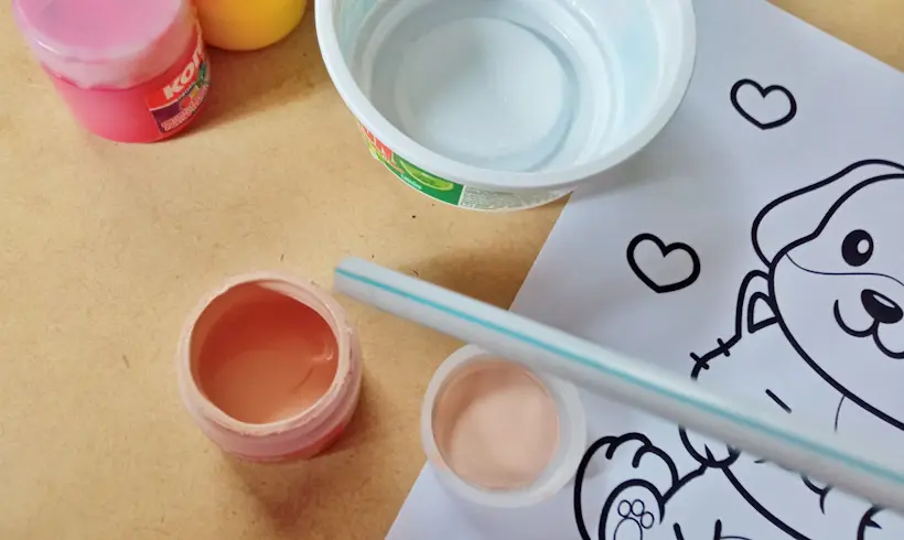Paso 1 para pintar con los dedos