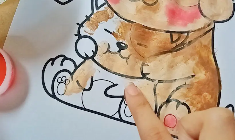 Paso 3 para pintar con los dedos
