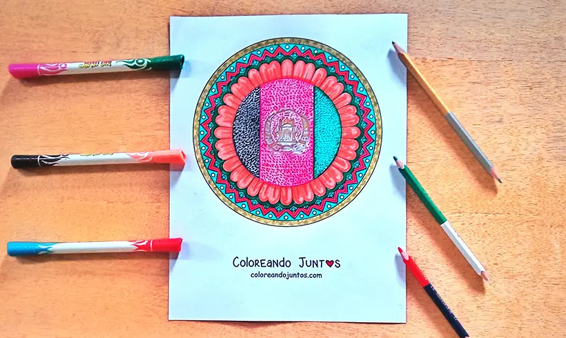 Dibujo de bandera de Afganistán coloreada por Coloreando Juntos