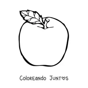 Imagen para colorear de una manzana