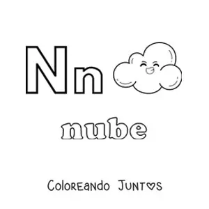Imagen para colorear de n de nube