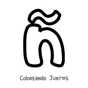 Imagen para colorear de letra ñ minúscula grande