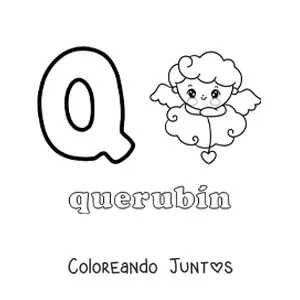 Imagen para colorear de q de química