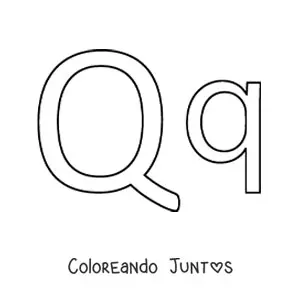 Imagen para colorear de letra q mayúscula y minúscula fácil