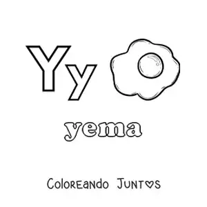 Imagen para colorear de y de yema