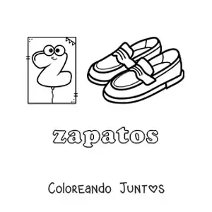 Imagen para colorear de z de zapatos