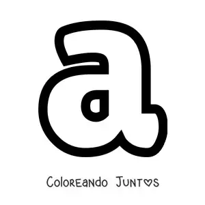 Imagen para colorear de la letra a minúscula