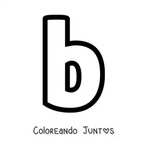 Imagen para colorear de la letra b minúscula