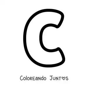 Imagen para colorear de la letra c mayúscula