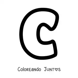 Imagen para colorear de la letra c minúscula
