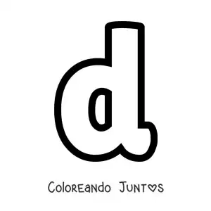 Imagen para colorear de la letra d minúscula