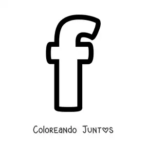 Imagen para colorear de la letra f minúscula