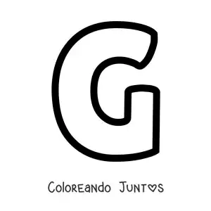 Imagen para colorear de la letra g mayúscula