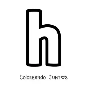 Imagen para colorear de la letra h minúscula