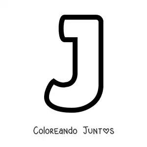 Imagen para colorear de la letra j mayúscula
