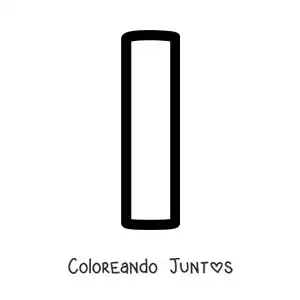 Imagen para colorear de la letra l minúscula