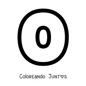 Imagen para colorear de la letra o minúscula