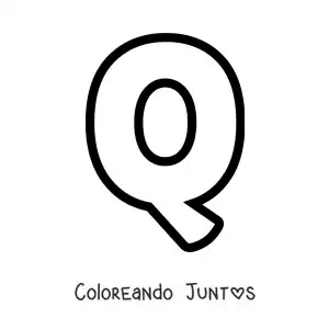 Imagen para colorear de la letra q mayúscula