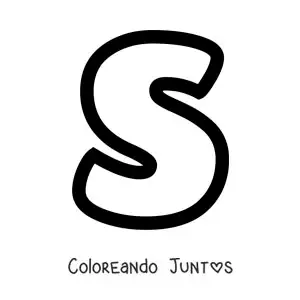 Imagen para colorear de la letra s minúscula