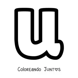 Imagen para colorear de la letra u minúscula
