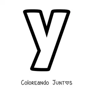 Imagen para colorear de la letra y minúscula