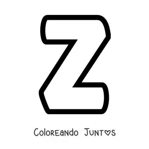 Imagen para colorear de la letra z mayúscula