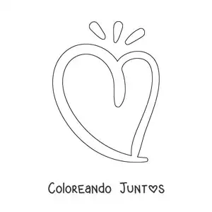 Imagen para colorear de corazón grande