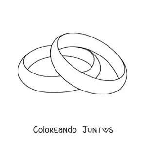 Imagen para colorear de dos anillos