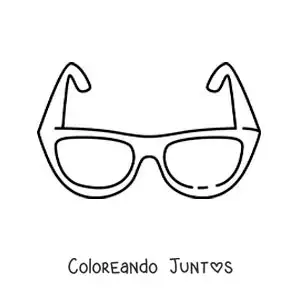 Imagen para colorear de una par de lentes