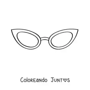 Imagen para colorear de lentes fashion
