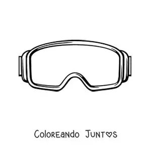 Imagen para colorear de gafas de seguridad