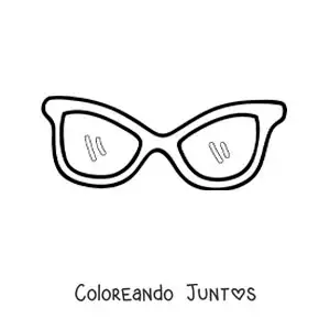 Imagen para colorear de par de gafas de moda