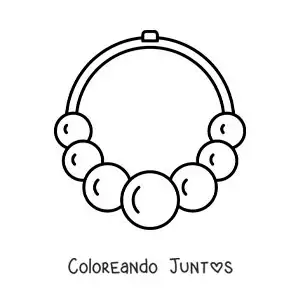 Imagen para colorear de collar de perlas