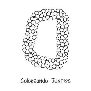 Imagen para colorear de collar de flores