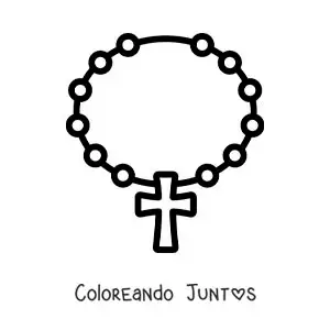 Imagen para colorear de un rosario