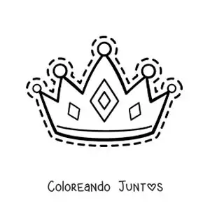 Imagen para colorear de corona de reina