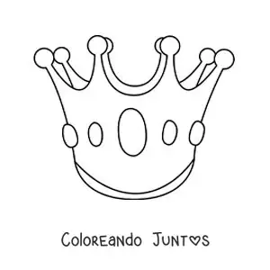 Imagen para colorear de corona grande
